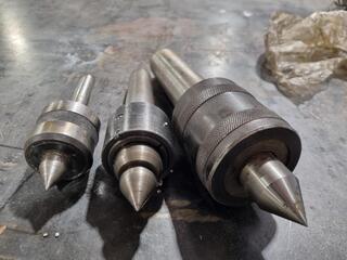 3x Live Lathe Centres