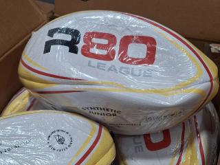 22 R80 Junior Mod League Rugby Balls