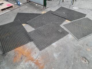 6x Rubber Anti Fatigue Floor Matts