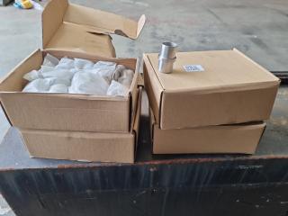 117x AISI 304 Satin Stainless Steel Couplings, Bulk Lot