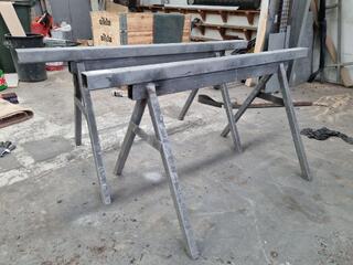 Pair of Steel Sawhorses