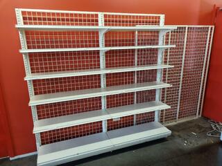 Retail Shelving Assembly w/ Spare Cage Rack Panels