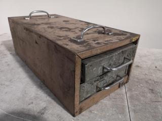 2-Drawer Steel Storage Unit w/ Assorted Sockets