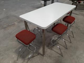 Mountable Laminated Hardwood Table and Chairs Set