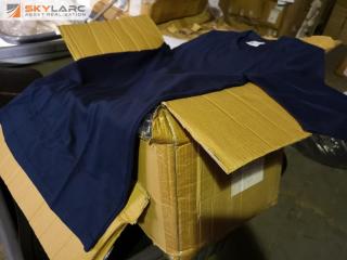 50x Plain Navy Blue T-shirts, Size Large, Bulk Lot