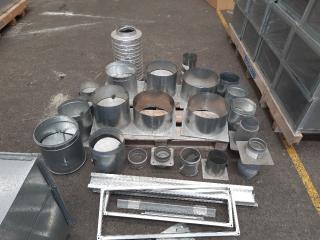 Pallet Of Assorted Galvinised Flueing Dampers/ Joiners/ Adapters