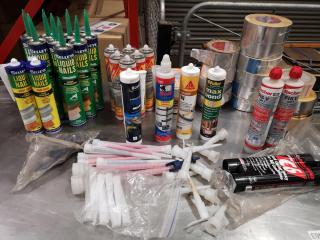 Assorted Liquid Nails, Bonding Pastes, Sealant Tapes