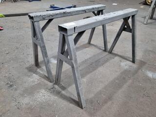 Pair of Steel Sawhorses