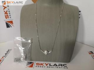 2 x V Pearl and CZ Necklace | ARCTIC FOX