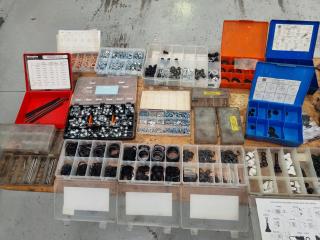 Assorted Kits of Fastening Hardware, Circlips, Springs, & More