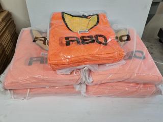 50x R80 Reversible Orange/Yellow Training Bibs, Size XL