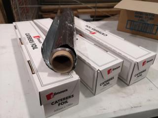 4x Rolls of Gilmours Caterers Aluminium Foil