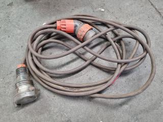3-Phase Electrical Power Extension Cable Lead, 6-Metre Length