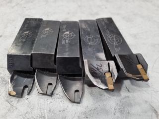 5x Iscar Indexable Lathe Grooving Tools, Modified Shanks