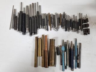 Assorted Small Steel & Brass Punches, Chisels