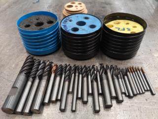 28x Assorted Ball, Finish, & Square, End Mills