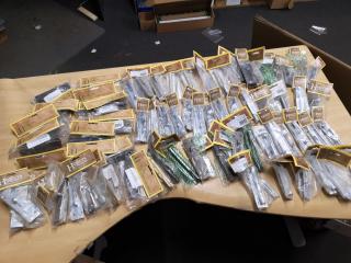 72x Assorted Necked Flush Bolts, Bulk Lot