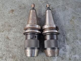 2x BT40 Tool Holders w/ 13mm Keyless Drill Chucks
