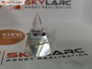 Double Round Brilliant Stack Ring | Amethyst Purple | MJJ for ORE