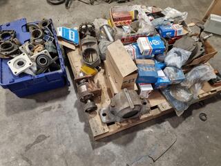 Pallet of Assortdd Industrial Bearings, Gaskets, Valves, & More