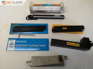 6x Assorted Metal Lathe Indexible Boring Bars & Turning Tools