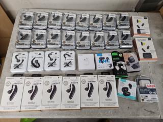 Assorted In-Ear Wireless Headsets, Microphones, & More