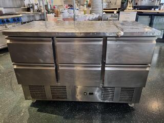 6-Drawer Stainless Steel Kitchen Workbench Fridge