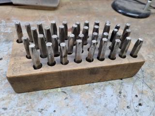 Set of 5mm Steel Letter and Number Stamps