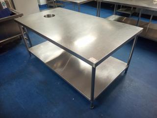 Large Stainless Prep Bench