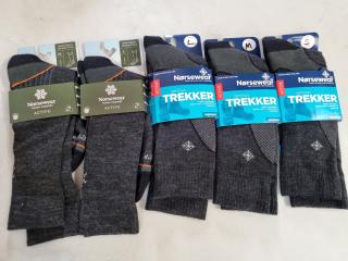Norsewear Serious Trekker & Active Socks, 5x Pairs
