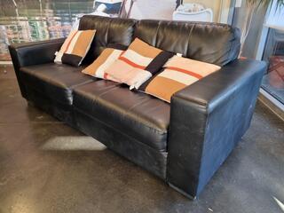 3-Seater Faux Leather Sofa Couch