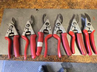 6 Sets of Felco Pruners