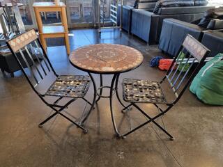 Stylish Classic Cafe Table w/ 2x Chairs Set