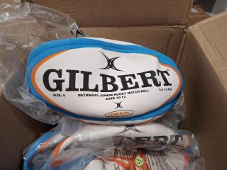 10 Gilbert Pathways Junior Rugby Match Balls