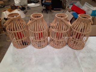 4 Decorative Hanging Candle Holders