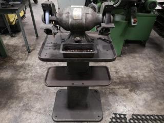 Industrial Bench Grinder w/ Steel Stand