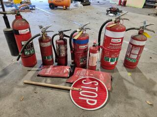 Assorted Fire Extringuishers, Fire Blankets  Safety Signage