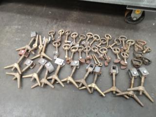 30+ Assorted Vintage Brass Ship Marine Hatch / Port Hole Spin Bolts