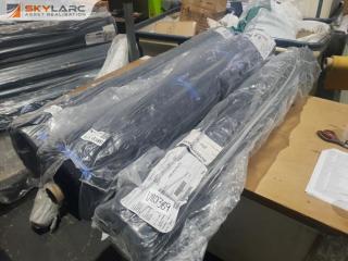 3 Rolls of Black Damask Fabric
