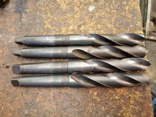 4 Large Morse Taper Drill Bits 