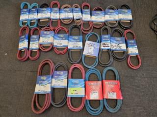 24x Assorted Ride-On Lawnmower Deck & Engine Belts
