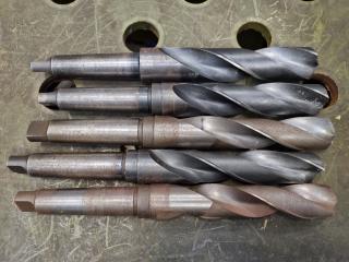 5x Morse Taper No.4 Drills, Large Metric Sizes