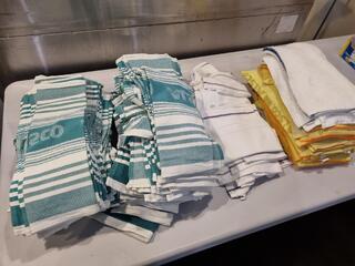 Assorted Commercial Kitchen Cleaning Towels, Cloths