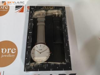 Stylish Cluse Watch w/ 2x Exchangeable Bands, New