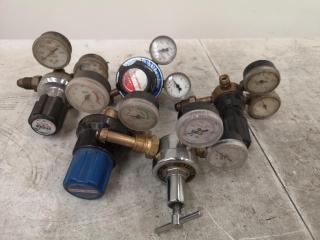 5x Assorted Welding Gas Regulators