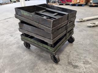 3x Heavy Duty Liquid Barrel Trolleys