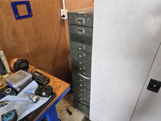 15 Drawer Cabinet and Contents