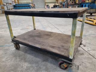 Heavy y Duty Workshop Platform Shelf Trolley