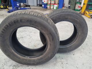 2x SuperCat Tyres, Size 215/65R15, Used