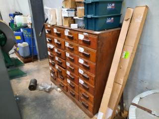 28 Drawer Solid Timber Cabinet